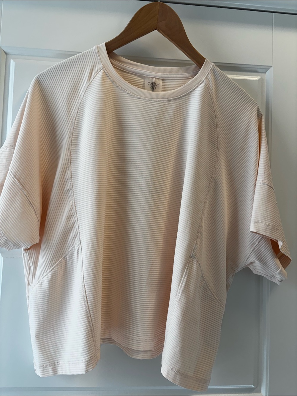 Calia Renee Boxy Ribbed Tee - Faded Pink (M)